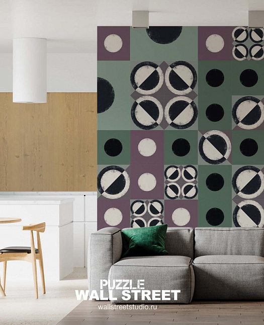 Фотообои в интерьере артикул Puzzle 5, PUZZLE, Wall street