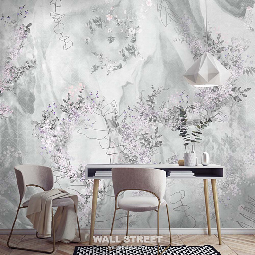 Фотообои в интерьере артикул Fiore 27, ЦВЕТОК / FIORE, Wall street