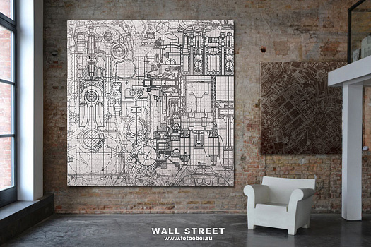 Фотообои в интерьере артикул Induction 4, ИНДУКЦИЯ / INDUCTION, Wall street