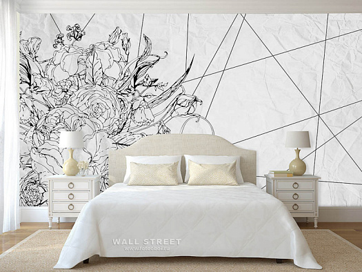 Фотообои в интерьере артикул Floreale 21, FLOREALE, Wall street Фотообои в интерьере артикул Floreale 21, FLOREALE, Wall street