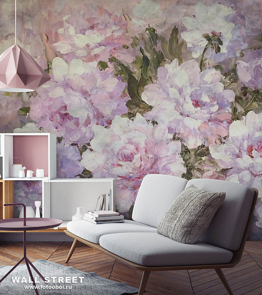 Фотообои в интерьере артикул Floreale 17, ЦВЕТОЧНЫЙ / FLOREALE, Wall street